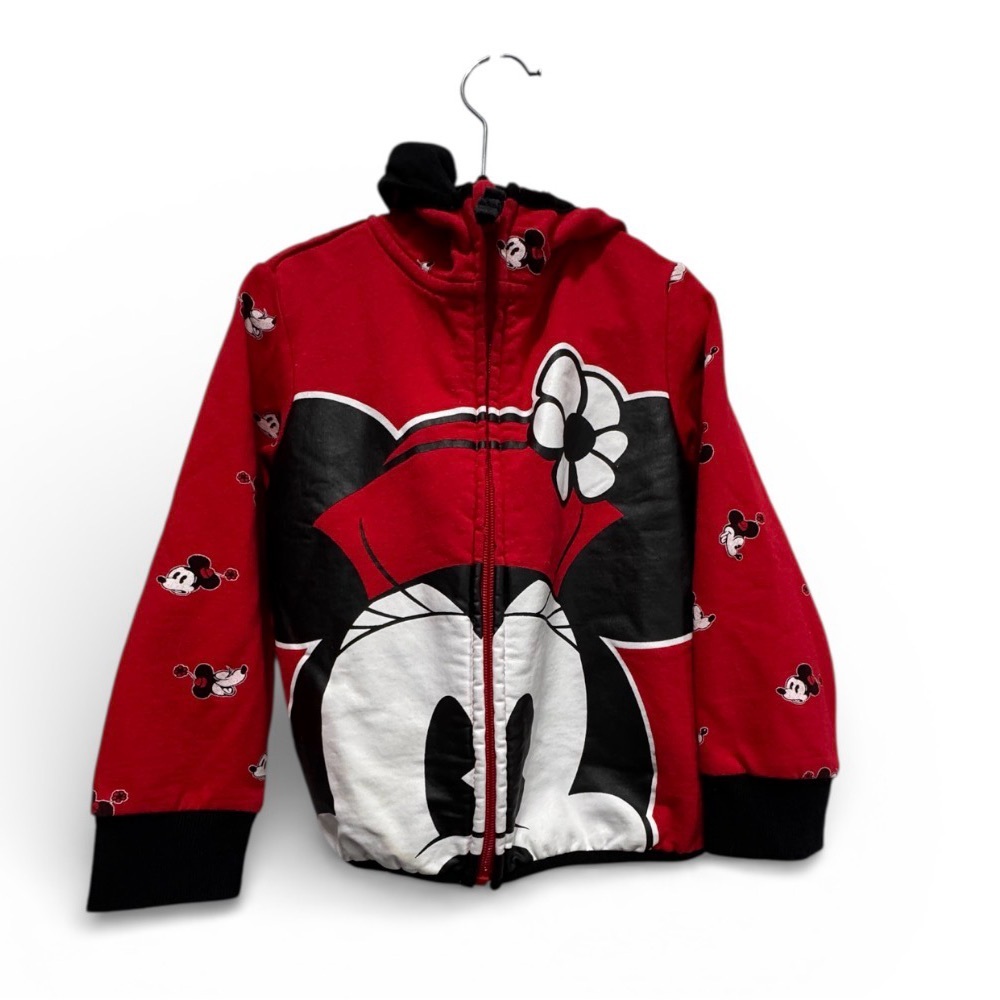 Disney Vibrant red Minnie Mouse hoodie size 4